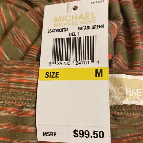 NWT Michael Kors pink and green Patterned Maxi Skirt - Picture 3 of 4